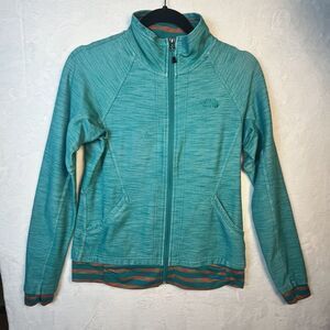 The North Face Jacket Womens Medium Green/Orange Kirata Full Zip Mock Neck